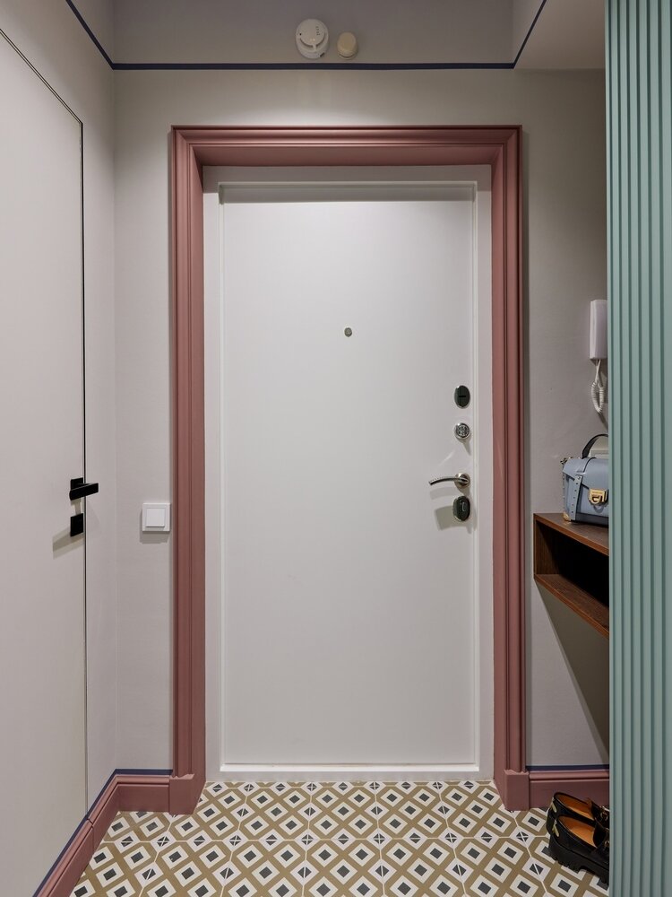 Фотография: Прихожая в стиле Современный, Эклектика, Малогабаритная квартира, Квартира, Студия, Проект недели, Санкт-Петербург, Кирпичный дом, до 40 метров, AM| Interior studio – фото на INMYROOM