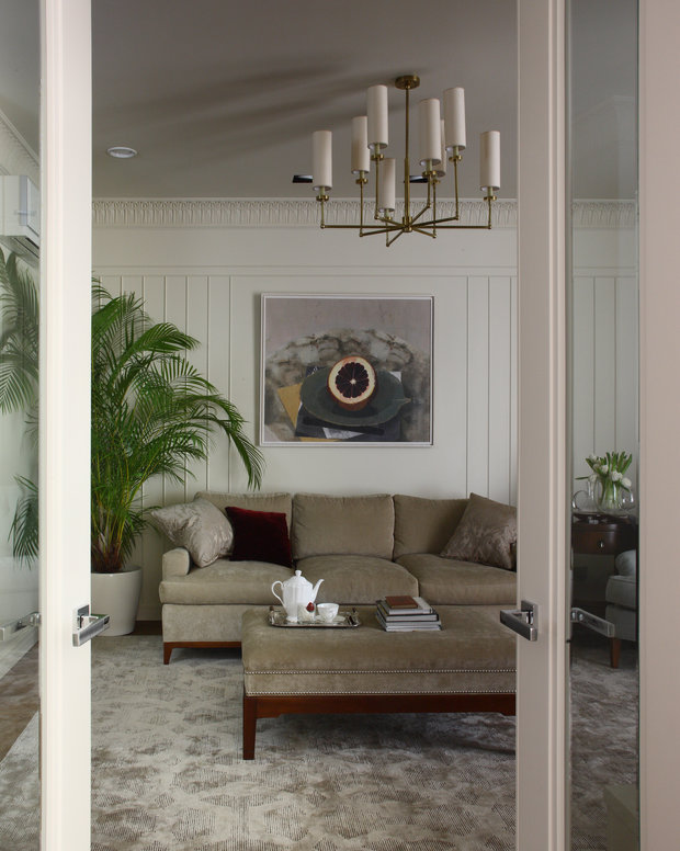 Фотография: Гостиная в стиле Классический, Современный, Квартира, BOSCH, Проект недели, Москва, Лена Ленских, Manders, ЖК «Доминион» – фото на INMYROOM