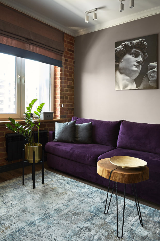 Фотография: Гостиная в стиле Лофт, Современный, Малогабаритная квартира, Квартира, Студия, Проект недели, Москва, до 40 метров, Мария Волкова – фото на INMYROOM