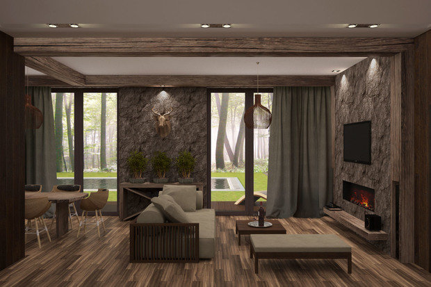 Фото из портфолио Дизайн гостевого дома (шале) – фотографии дизайна интерьеров на INMYROOM