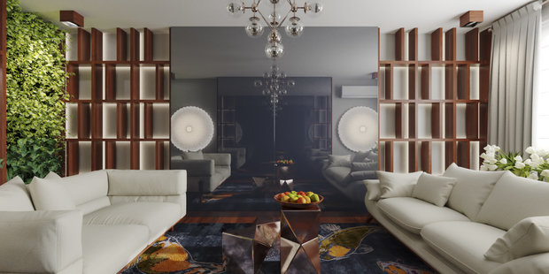 Фотография: Гостиная в стиле Эклектика, Минимализм, Квартира, Проект недели – фото на INMYROOM