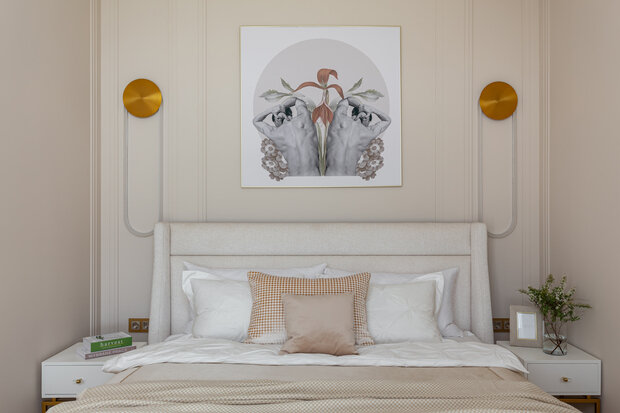 Фотография: Спальня в стиле Современный, Квартира, Проект дня, 2 комнаты, 60-90 метров, Олеся Решетникова – фото на INMYROOM