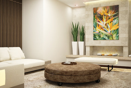 Tropical dream. Apartment in Novosibirsk / 2015.