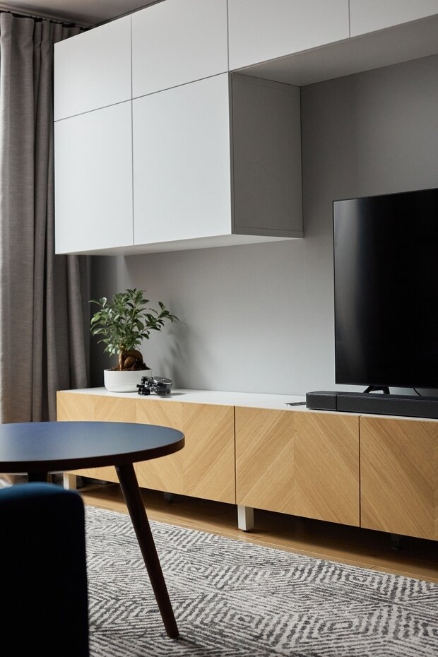 Фотография: Гостиная в стиле Скандинавский, Современный, Проект недели, Москва, 3 комнаты, 40-60 метров, Ольга Коркина – фото на INMYROOM