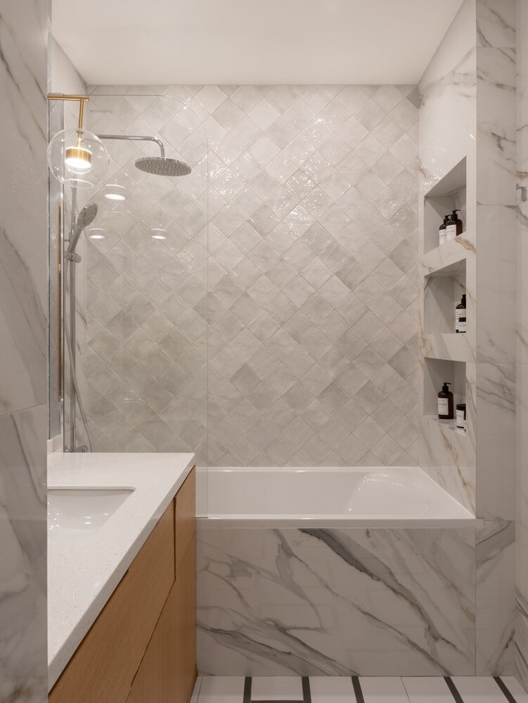 Фотография: Ванная в стиле Современный, Квартира, Проект недели, Санкт-Петербург, 3 комнаты, 60-90 метров, VizDiz – фото на INMYROOM Фотография: Ванная в стиле Современный, Квартира, Проект недели, Санкт-Петербург, 3 комнаты, 60-90 метров, VizDiz – фото на INMYROOM