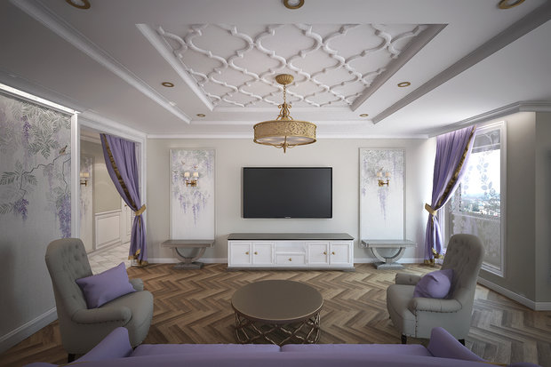 Фото из портфолио Лиловые мечты – фотографии дизайна интерьеров на INMYROOM