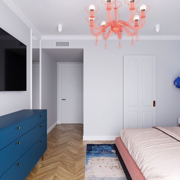 Фотография: Спальня в стиле Современный, Эклектика, Квартира, Проект недели, Самара, 3 комнаты, Более 90 метров, Айгуль Султанова – фото на INMYROOM
