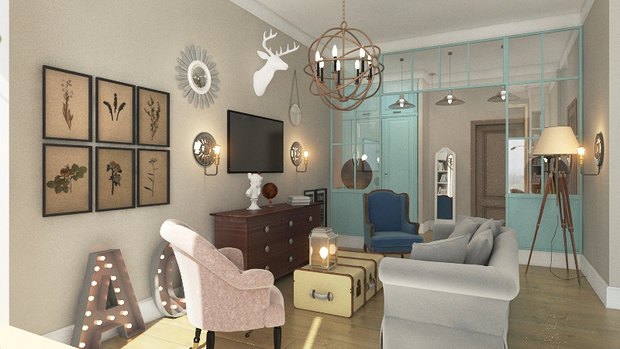 Фото из портфолио Романтичная квартира на улице Тухачевского. В составе ZiDesignInteriors – фотографии дизайна интерьеров на INMYROOM