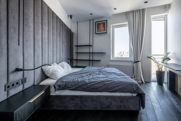 Фотография: Спальня в стиле Современный, Минимализм, Квартира, Проект недели, Киев, 2 комнаты, 60-90 метров, Lauri Brothers, Юрий Лаури, Сергей Лаури, Анастасия Темпинская – фото на INMYROOM