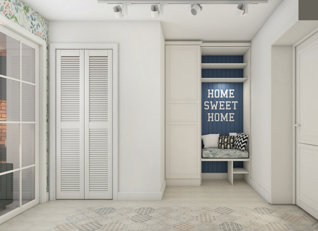 Фотография: Прихожая в стиле Скандинавский, Современный, Квартира, Проект недели, Смоленск, Кирпичный дом, 2 комнаты, 60-90 метров, Марина Козина – фото на INMYROOM