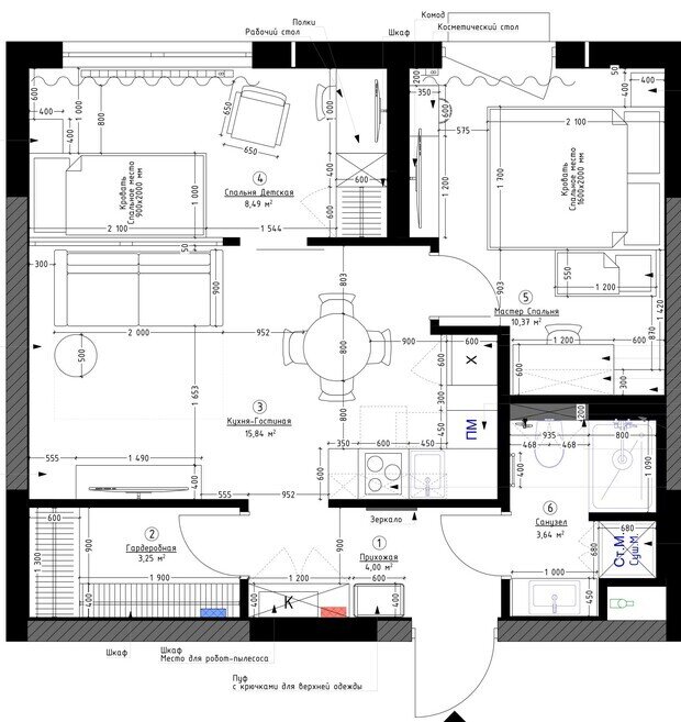 Фотография: Планировки в стиле , Эклектика, Квартира, Проект дня, Москва, Сара Михайлова – фото на INMYROOM
