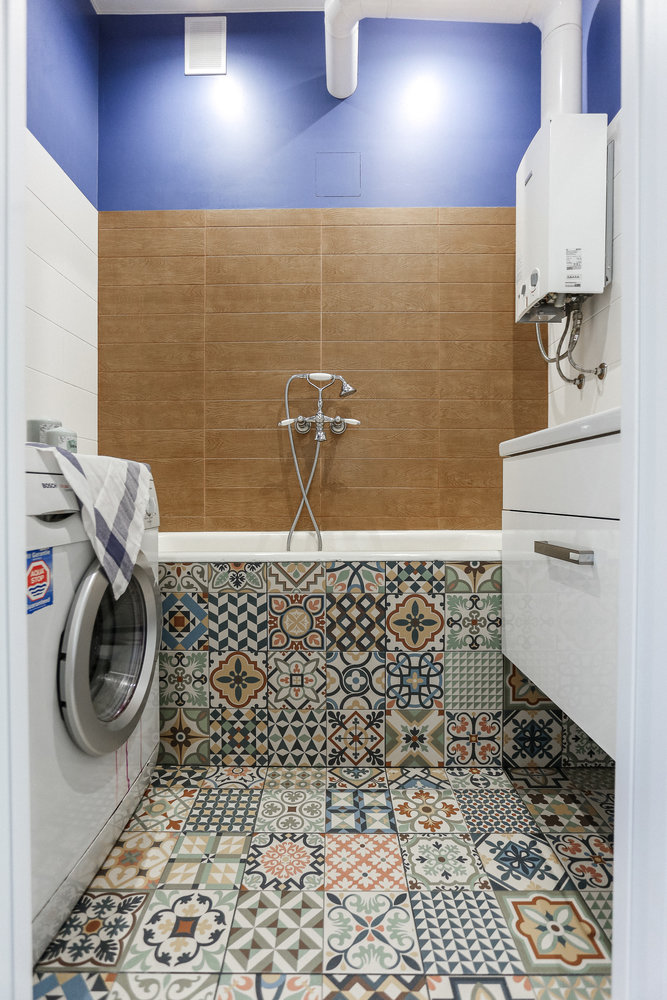 Фотография: Ванная в стиле Скандинавский, Современный, Квартира, Проект недели, Москва, 2 комнаты, 40-60 метров, Алена Рогачева, Полина Масленкина – фото на INMYROOM