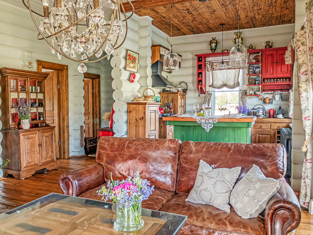 Фотография: Кухня и столовая в стиле Прованс и Кантри, Эклектика, Дом, Проект недели, Дом и дача, Московская область, 4 и больше, Более 90 метров, Ирина Осипова – фото на INMYROOM