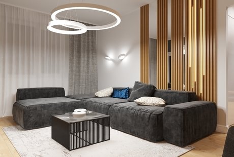 Дизайн двухкомнатной квартиры площадью 60 кв.м. в жилом комплексе Sunrise City
