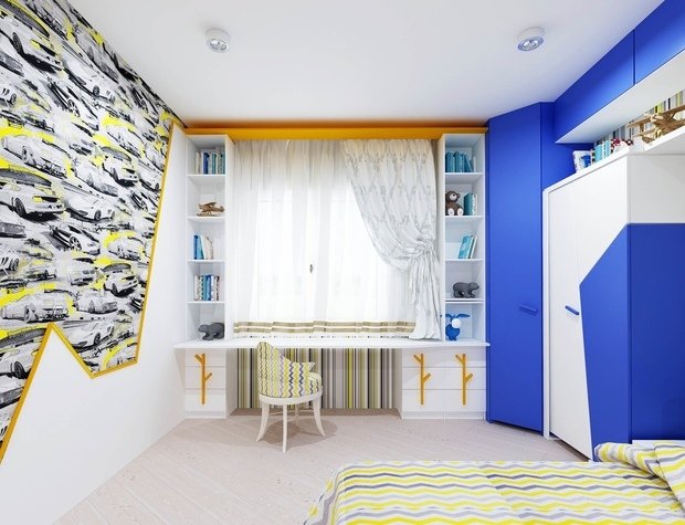 Фото из портфолио Спальня для мальчика в ярких тонах – фотографии дизайна интерьеров на INMYROOM