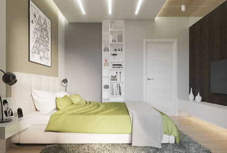 Спальня. Квартира 131 м2, Центральный пр-т, Зеленоград