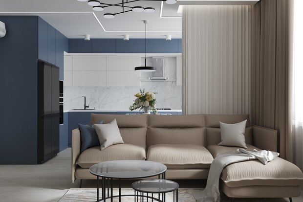 Фото из портфолио Интерьер трёхкомнатной квартиры в ЖК "Арт Квартал" – фотографии дизайна интерьеров на INMYROOM