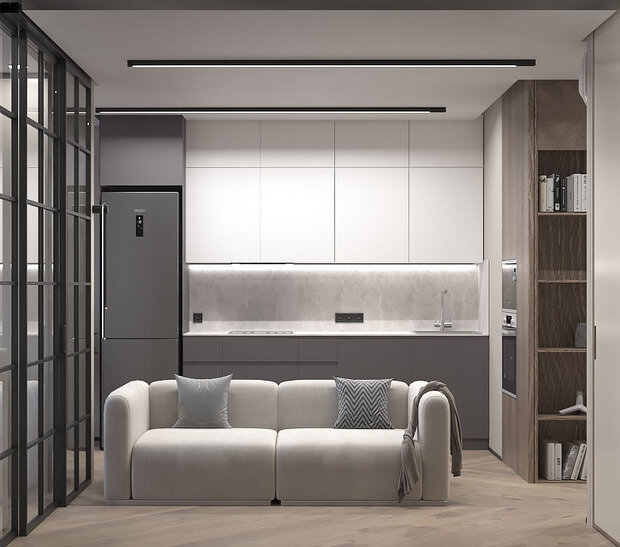 Фото из портфолио Проект 1кв.39 м2 – фотографии дизайна интерьеров на INMYROOM