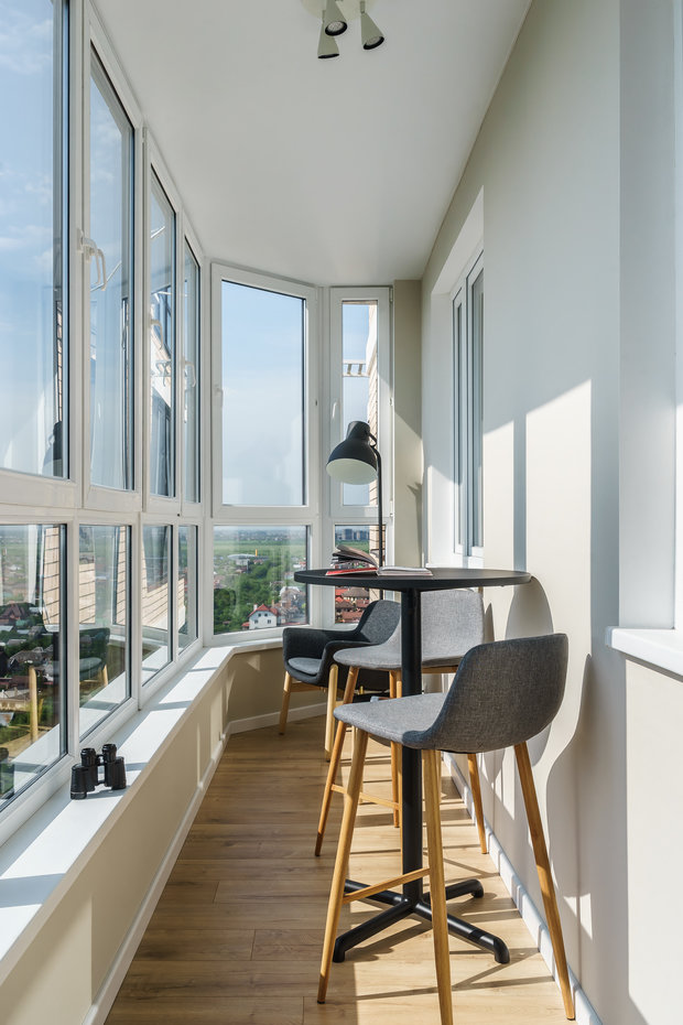 Фотография: Балкон в стиле Современный, Квартира, Проект недели, Краснодар, 1 комната, 40-60 метров, Penzev Studio – фото на INMYROOM