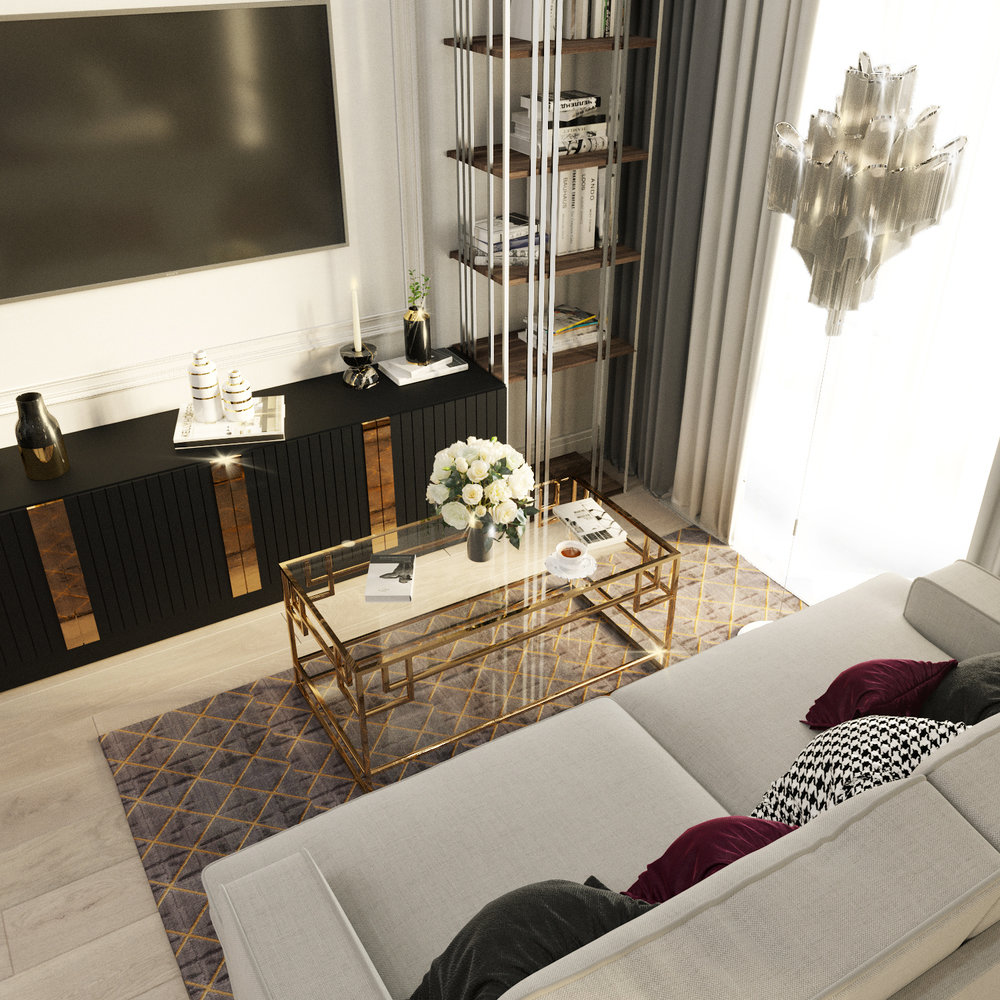 Фотография: Гостиная в стиле Современный, Классический, Квартира, Проект недели, Москва, 1 комната, 40-60 метров, Александра Гартке – фото на INMYROOM Фотография: Гостиная в стиле Современный, Классический, Квартира, Проект недели, Москва, 1 комната, 40-60 метров, Александра Гартке – фото на INMYROOM