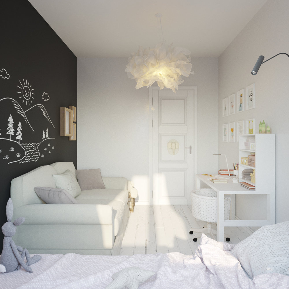 Фотография: Детская в стиле Скандинавский, Квартира, Проект недели, Розовый, Химки, Оксана Цымбалова, 2 комнаты, 40-60 метров – фото на INMYROOM Фотография: Детская в стиле Скандинавский, Квартира, Проект недели, Розовый, Химки, Оксана Цымбалова, 2 комнаты, 40-60 метров – фото на INMYROOM