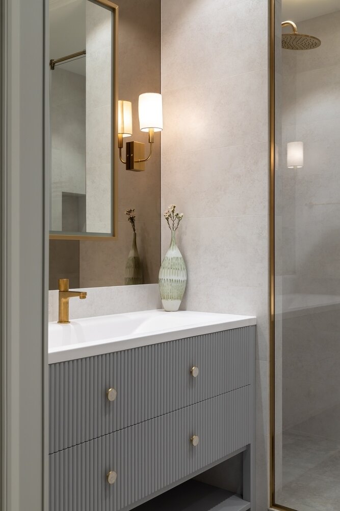 Фотография: Ванная в стиле Классический, Современный, Квартира, Проект недели, Москва, 3 комнаты, Более 90 метров, Алена Чмелева, Art Concept – фото на INMYROOM