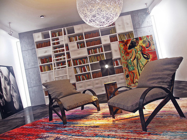 Фото из портфолио Библиотека – фотографии дизайна интерьеров на INMYROOM