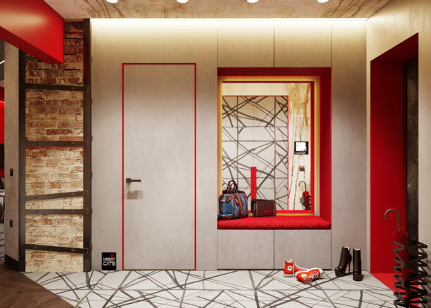 Фотография: Прихожая в стиле Лофт, Эклектика, Квартира, Проект недели, Москва, 3 комнаты, 60-90 метров, Алена Горская – фото на INMYROOM