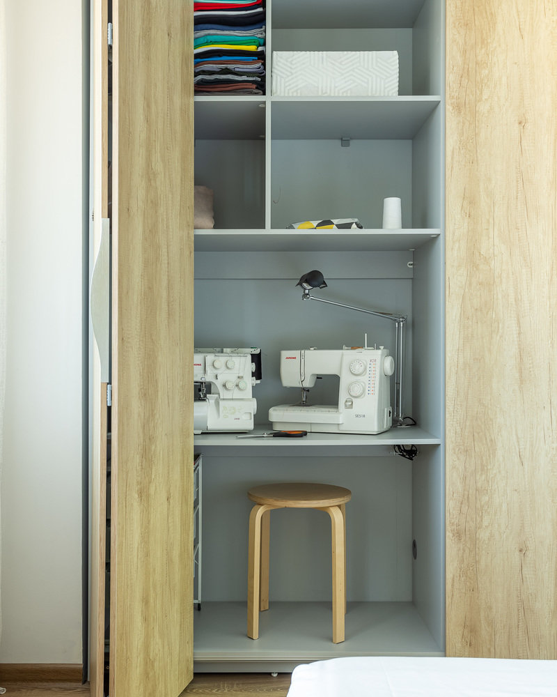 Фотография: Спальня в стиле Современный, Квартира, Проект недели, Челябинск, 3 комнаты, 40-60 метров, Юлия Танцирева – фото на INMYROOM