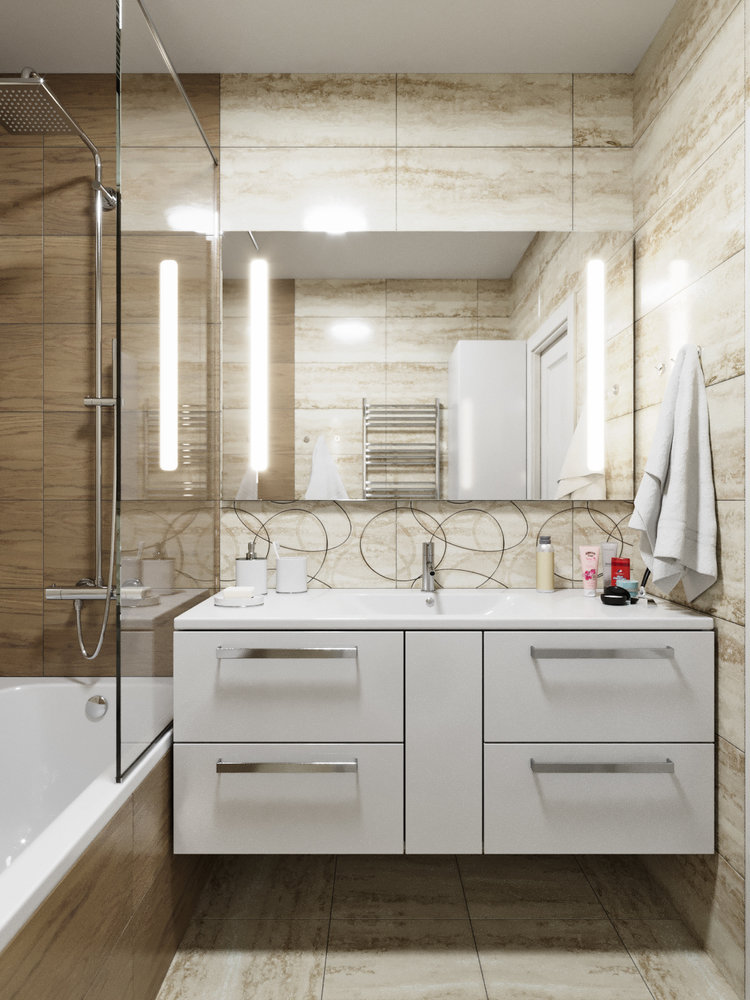 Фотография: Ванная в стиле Современный, Скандинавский, Квартира, Проект недели, Беларусь, Панельный дом, 3 комнаты, 60-90 метров, Гомель, ANTEI – фото на INMYROOM Фотография: Ванная в стиле Современный, Скандинавский, Квартира, Проект недели, Беларусь, Панельный дом, 3 комнаты, 60-90 метров, Гомель, ANTEI – фото на INMYROOM