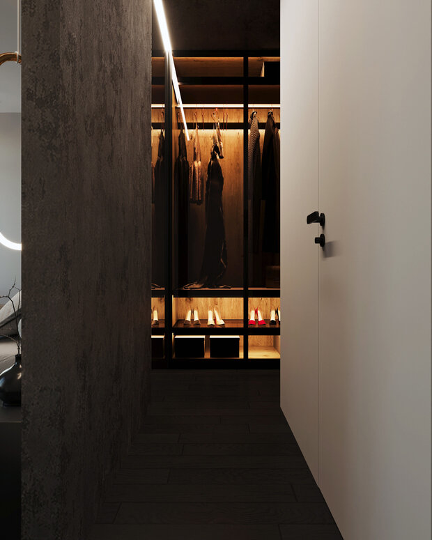 Фото из портфолио Тёмный минимализм – фотографии дизайна интерьеров на INMYROOM