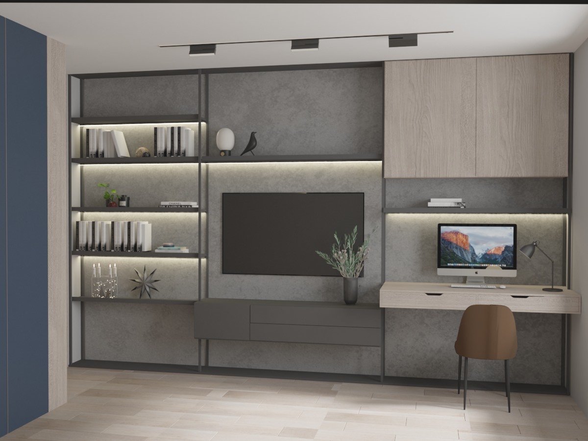 Фотография: Кабинет в стиле Минимализм, Современный, Декор интерьера, Квартира, Советы, Москва, 3 комнаты, Более 90 метров, DSGN HUB, Нина Воинова – фото на INMYROOM Фотография: Кабинет в стиле Минимализм, Современный, Декор интерьера, Квартира, Советы, Москва, 3 комнаты, Более 90 метров, DSGN HUB, Нина Воинова – фото на INMYROOM