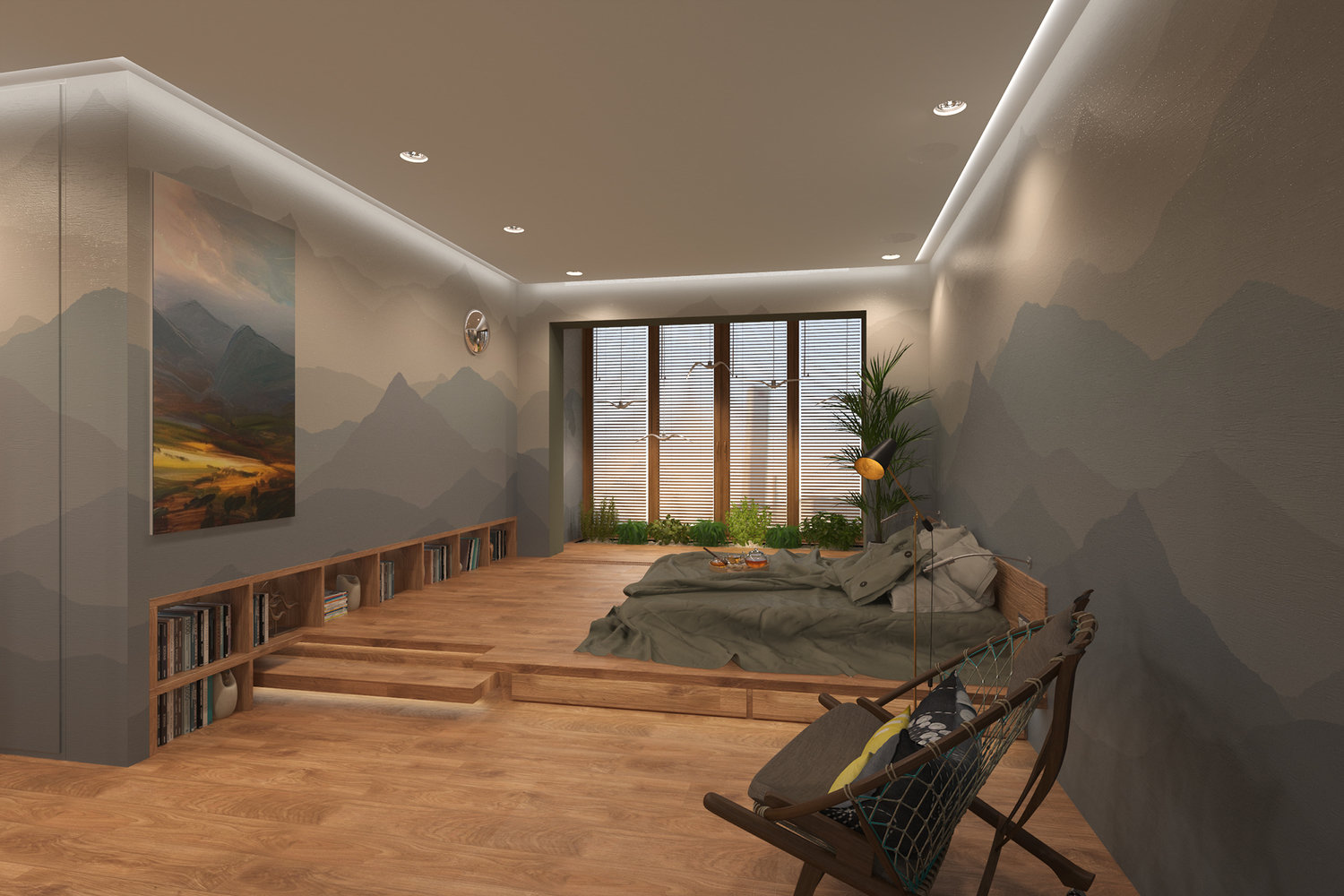 Фотография: Спальня в стиле Минимализм, Квартира, Проект недели, Москва, Эко, Монолитный дом, 2 комнаты, 60-90 метров, Анна Морозова, ЖК «Дыхание» – фото на INMYROOM