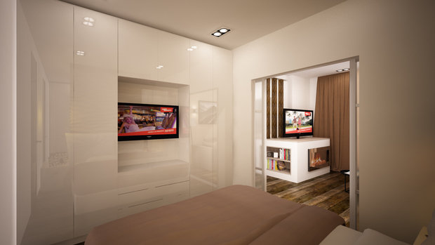 Фото из портфолио Проект интерьера однокомнатной квартиры — «Стиль современного города» – фотографии дизайна интерьеров на INMYROOM