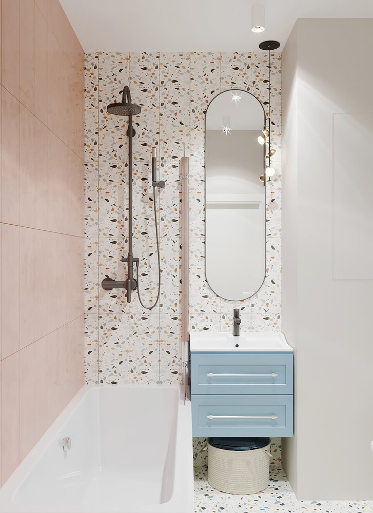 Фотография: Ванная в стиле Современный, Малогабаритная квартира, Квартира, Студия, Проект недели, Красногорск, до 40 метров, Ольга Бойцова – фото на INMYROOM Фотография: Ванная в стиле Современный, Малогабаритная квартира, Квартира, Студия, Проект недели, Красногорск, до 40 метров, Ольга Бойцова – фото на INMYROOM