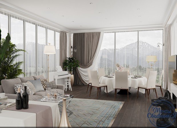 Фото из портфолио Интерьер горного ресторана – фотографии дизайна интерьеров на INMYROOM