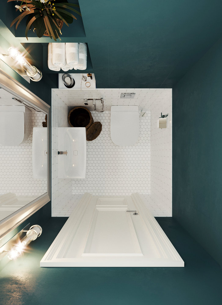 Фотография: Ванная в стиле Классический, Современный, Квартира, Проект недели, Москва, Монолитный дом, 3 комнаты, 60-90 метров, Ольга Бойцова – фото на INMYROOM Фотография: Ванная в стиле Классический, Современный, Квартира, Проект недели, Москва, Монолитный дом, 3 комнаты, 60-90 метров, Ольга Бойцова – фото на INMYROOM