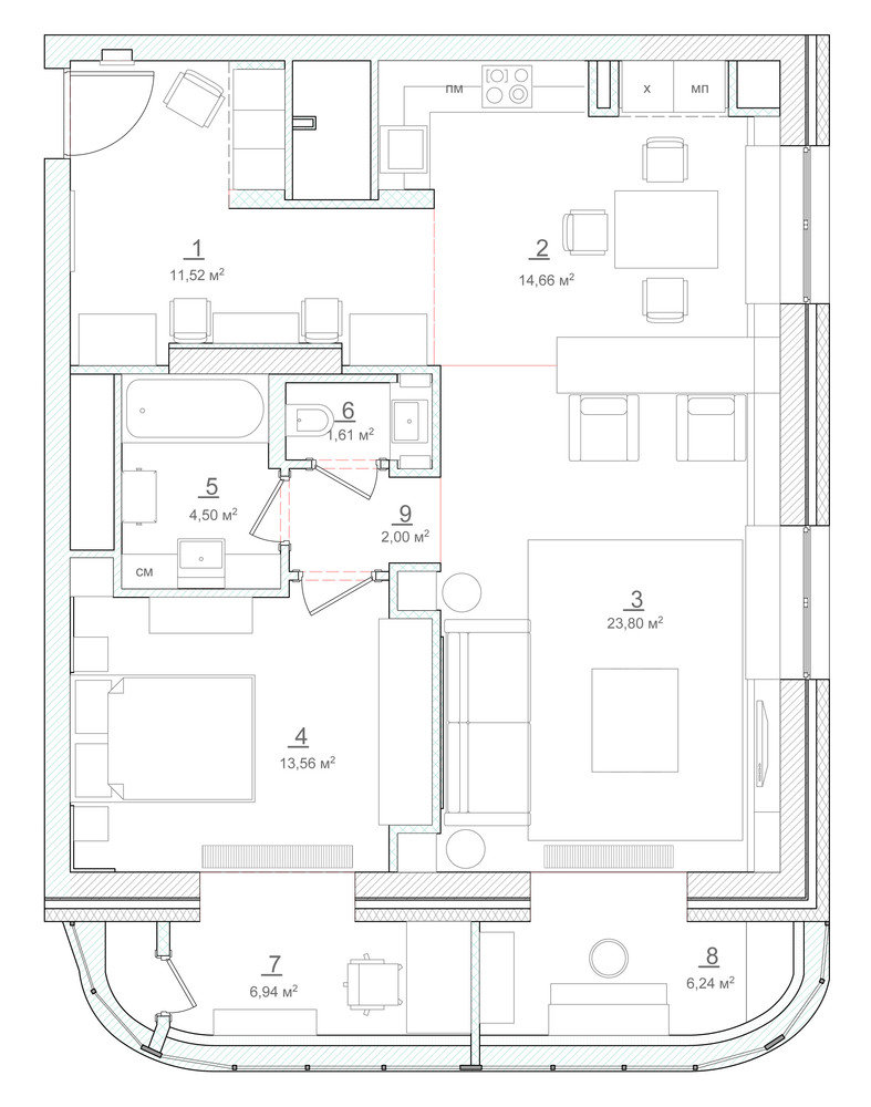 Фотография: Планировки в стиле , Лофт, Квартира, Дома и квартиры – фото на INMYROOM Фотография: Планировки в стиле , Лофт, Квартира, Дома и квартиры – фото на INMYROOM