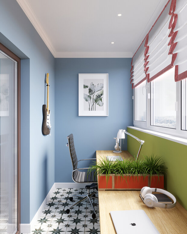 Фотография: Балкон в стиле Современный, Эклектика, Квартира, Проект недели, Самара, 3 комнаты, Более 90 метров, Айгуль Султанова – фото на INMYROOM