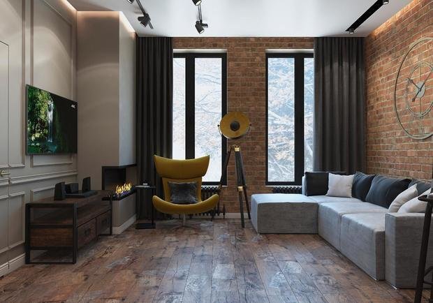 Фото из портфолио 1к квартира в стиле лофт – фотографии дизайна интерьеров на INMYROOM