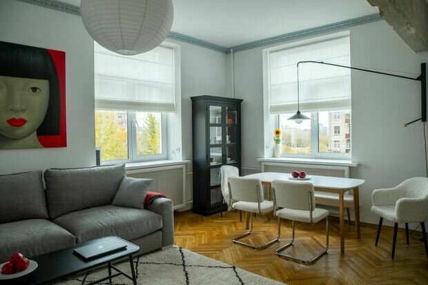 Фотография: Кухня и столовая в стиле Скандинавский, Современный, Эклектика, Квартира, Проект недели, Сталинка, 2 комнаты, 40-60 метров, Москав – фото на INMYROOM