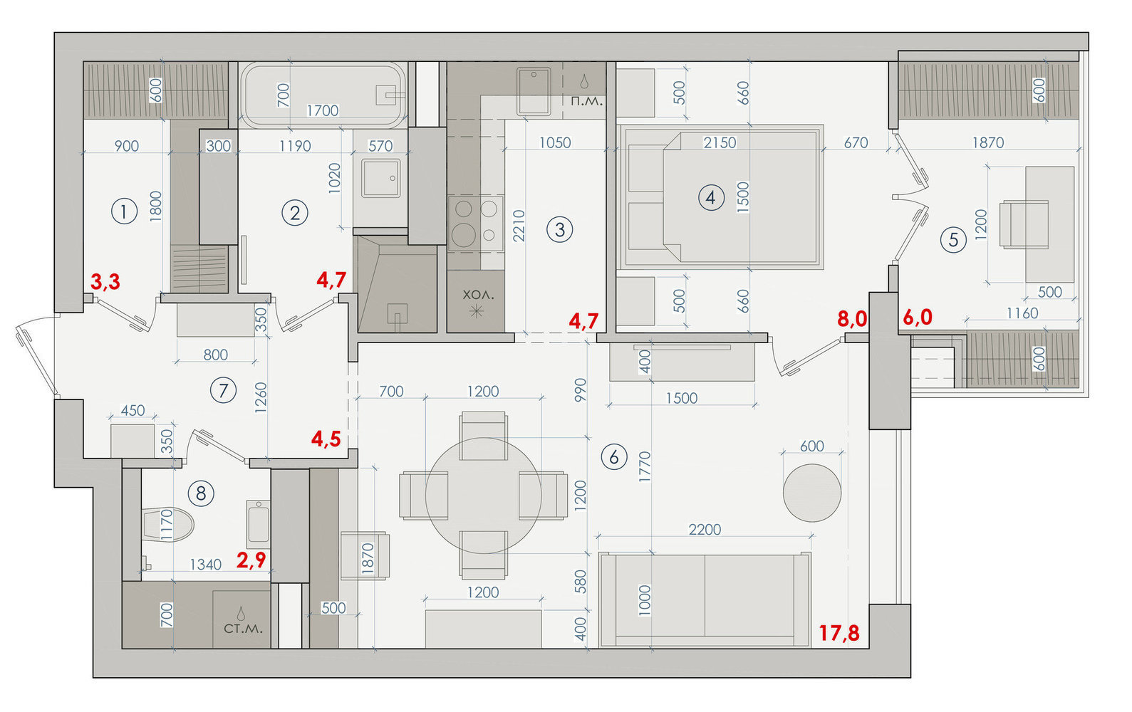 План с расстановкой мебели План с расстановкой мебели