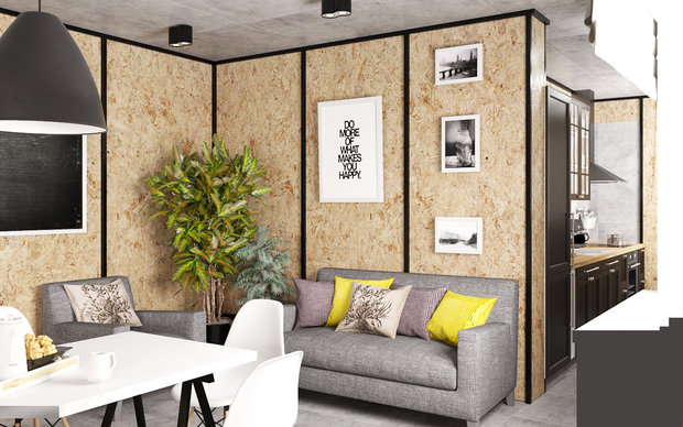 Фото из портфолио Интерьер из плит OSB – фотографии дизайна интерьеров на INMYROOM