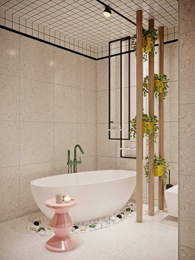 Фотография: Ванная в стиле Современный, Эклектика, Квартира, Проект недели, Estima, Монолитный дом, Дарья Василькова, 3 комнаты, 60-90 метров, Art Group – фото на INMYROOM