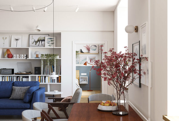 Фото из портфолио Квартира для молодой семьи – фотографии дизайна интерьеров на INMYROOM