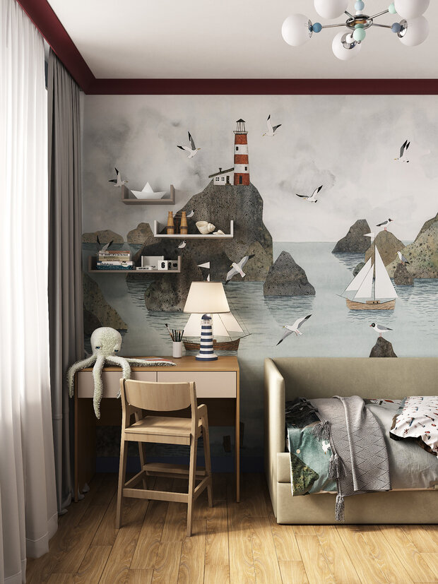 Фотография: Детская в стиле Современный, Эклектика, Квартира, Проект дня, Санкт-Петербург, Ирина Собыленская, Панельный дом, 3 комнаты, 40-60 метров, 60-90 метров – фото на INMYROOM