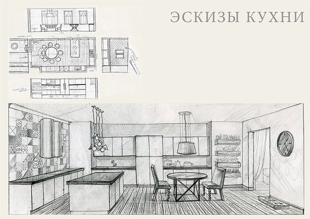 Фото из портфолио Работы выпускников Школы Дизайна. Рисунок интерьера – фотографии дизайна интерьеров на INMYROOM