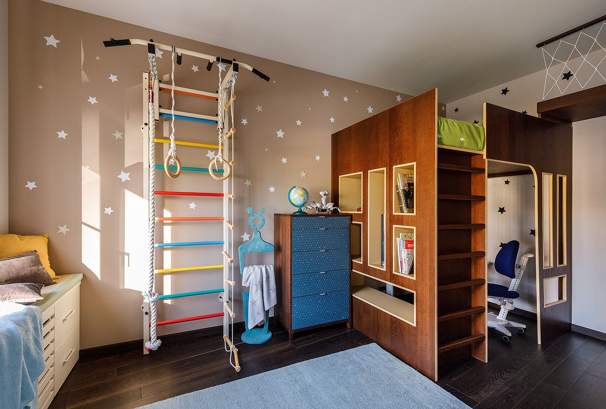 Фотография: Детская в стиле Современный, Квартира, Проект дня, Москва, 4 и больше, Более 90 метров, Бюро IVA – фото на INMYROOM