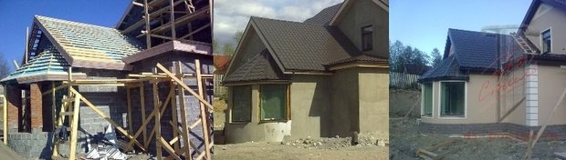 Фото из портфолио Загородный дом. Фасад. До и после проекта. – фотографии дизайна интерьеров на InMyRoom.ru