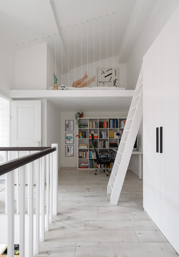 Фотография: Кабинет в стиле Скандинавский, Современный, Эклектика, Квартира, Проект дня, Московская область, Мария Степанова, 2 комнаты, 60-90 метров, Монолитно-кирпичный, ЖК «Опалиха О2» – фото на INMYROOM